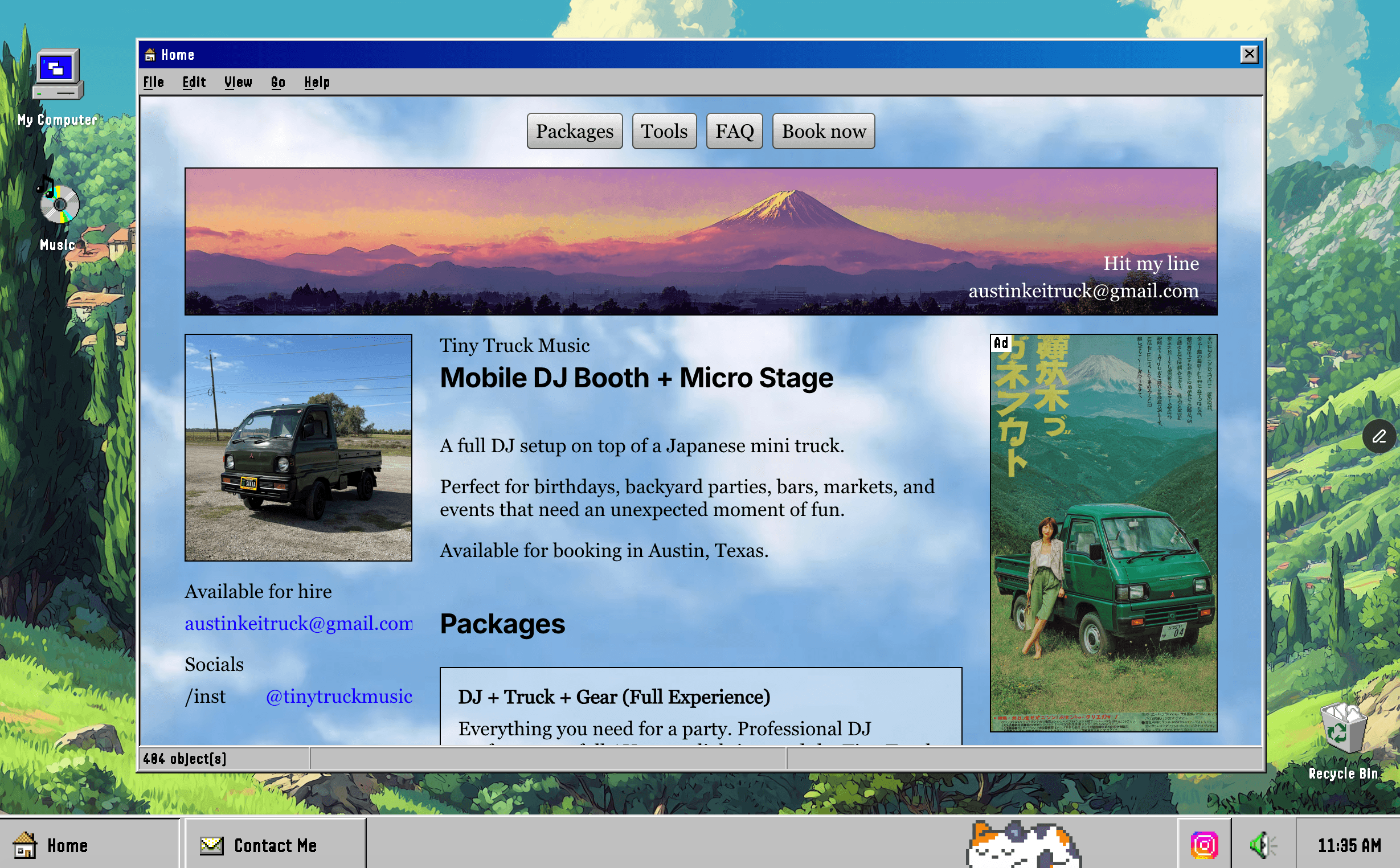 Tiny Truck Music website