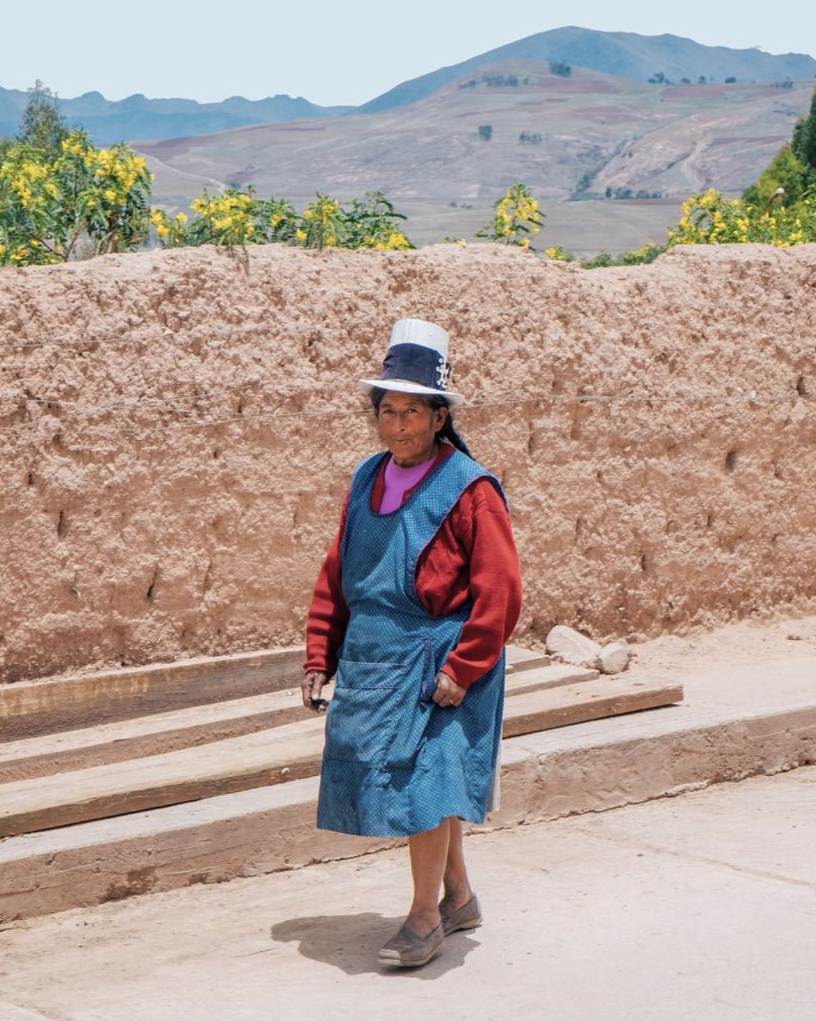 Woman in traditional dress, Peru